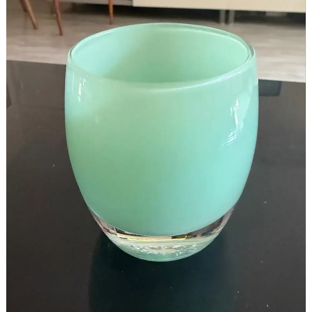New no box Glassybaby Seafoam Glass Votive Candleholder